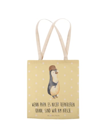 Mr. & Mrs. Panda Shopper Wenn Papa es nicht reparieren kann, sin... in Gelb Pastell