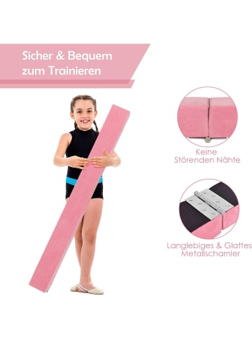 COSTWAY 210 cm Schwebebalken in Rosa