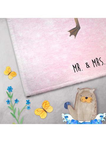 Mr. & Mrs. Panda Handtuch Flamingo Classic ohne Spruch in Aquarell Pink