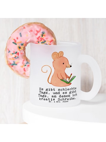 Mr. & Mrs. Panda Trinkbecher Maus Kreatives Schreiben mit Spruch in Transparent