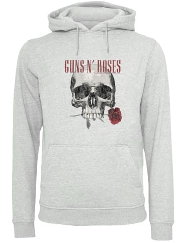 F4NT4STIC Hoodie Guns 'n' Roses Flower Skull Rock Musik Band in grau meliert