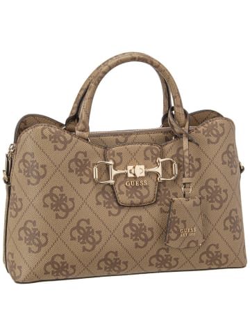 Guess Handtasche Janie Logo Girlfriend Satchel in Latte Logo