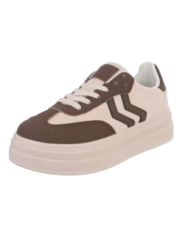 Ital-Design Freizeitschuh in Braun und Beige