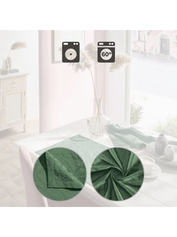 Erwin Müller Jacquard, Baumwollmischung Tischset 2er-Pack Cadiz in salbei