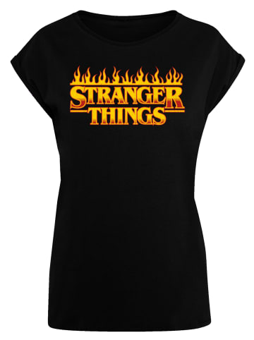 F4NT4STIC T-Shirt Stranger Things Fire Logo in schwarz