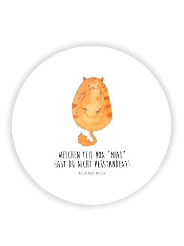 Mr. & Mrs. Panda magnet Katze Mittelfinger mit Spruch in Weiß