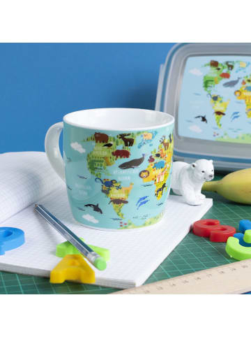 Geda Labels Tasse Wo kommt ihr denn her in Hellblau - 300 ml