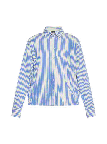 DreiMaster Damen Bluse in Blau Wollweiss