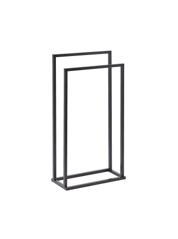 Beliani Handtuchständer RECREO in Schwarz - (W) 45 x (H) 85 x (L) 21 cm