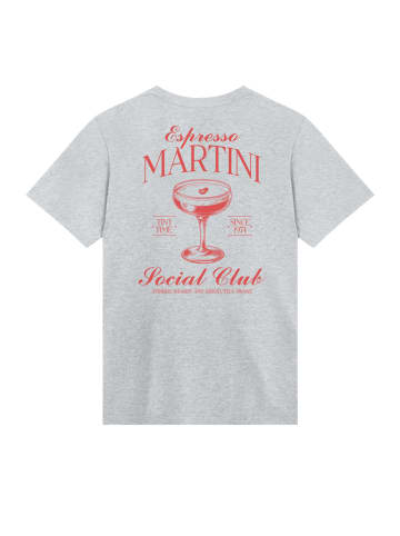 F4NT4STIC T-Shirt Espresso Martini Social Club in grau meliert