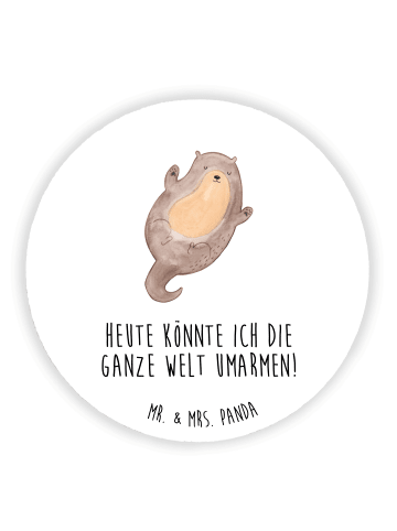 Mr. & Mrs. Panda magnet Otter Umarmen mit Spruch in Weiß