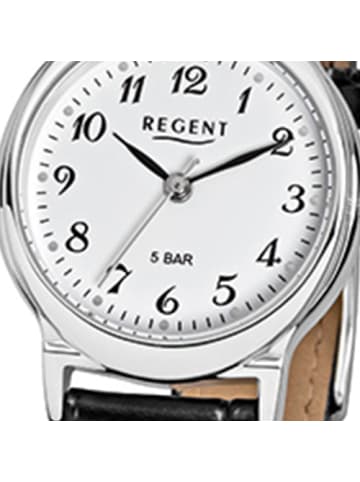 Regent Armbanduhr Regent Lederarmband schwarz klein (ca. 27mm)