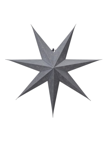 STAR Trading Papierstern Weihnachtsstern Leuchtstern hängend 7-zackig 75cm silber