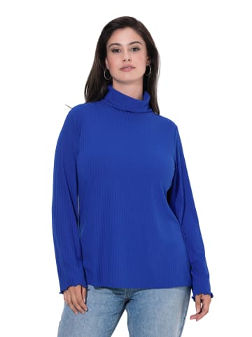 Ulla Popken Langarmshirt in kobaltblau