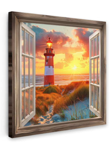 MuchoWow Leinwand Bilder Dunkelorange