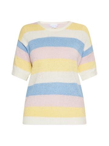 usha BLUE LABEL Damen Strick Pullover in Weiss Rosa Gelb