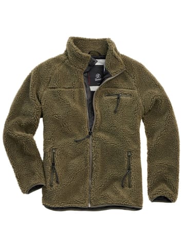 Brandit Fleecejacke/Fleecepullover "Teddyfleece Jacket" in Grün