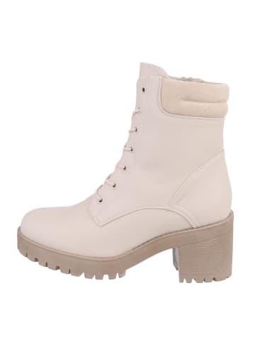 Ital-Design Stiefelette in Beige