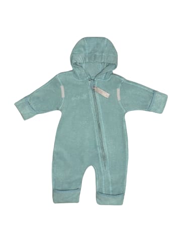 Hoppediz Overall Bio-Baumwollfleece Overall mit Umschlagbündchen in Polarblau