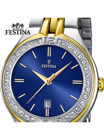 Festina Analog-Armbanduhr Festina Mademoiselle silber, gold mittel (ca. 32,5mm)
