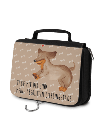 Mr. & Mrs. Panda kosmetiktäschchen Hund Dackel mit Spruch in Hundeglück