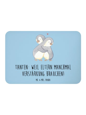 Mr. & Mrs. Panda Magnet Liebe Tanten mit Spruch in Blau Pastell