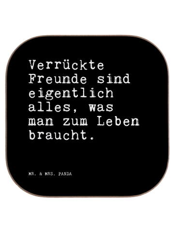 Mr. & Mrs. Panda Tischuntersetzer Verrückte Freunde sind eigentl... in Schwarz