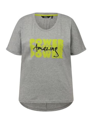 Ulla Popken Shirt in hellgrau mélange