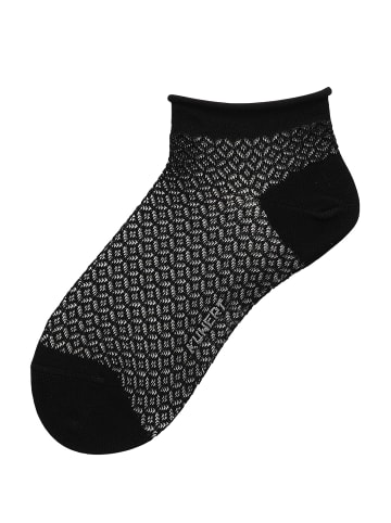 Kunert Sneakersocken Ajour Essential Rollrand in Black