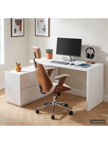 home24 Bürodrehstuhl Viiki III in Beige