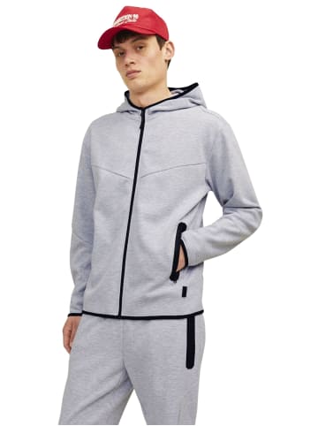 Jack & Jones Sweatshirt JCOFUSION SWEAT ZIP HOOD in Grau