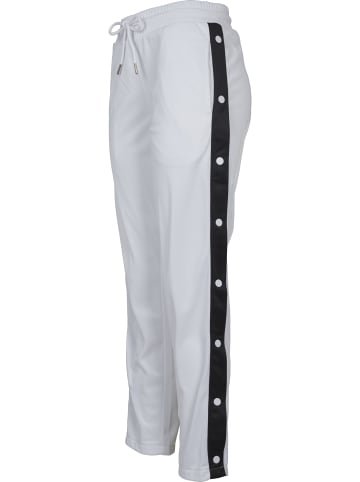 Urban Classics Track Pants in wht/blk/wht