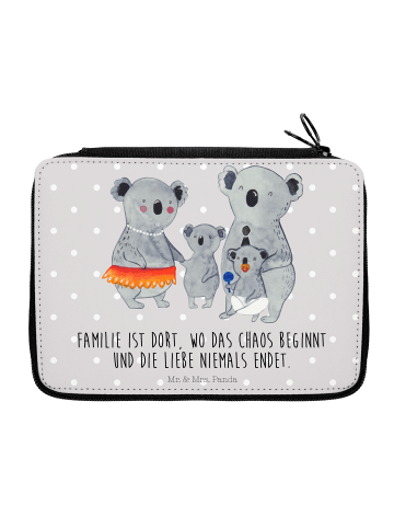 Mr. & Mrs. Panda Etui Koala Familie mit Spruch in Grau Pastell