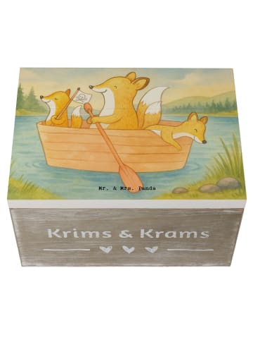 Mr. & Mrs. Panda Kiste Fuchs Kanufahren Design ohne Spruch in Weiß