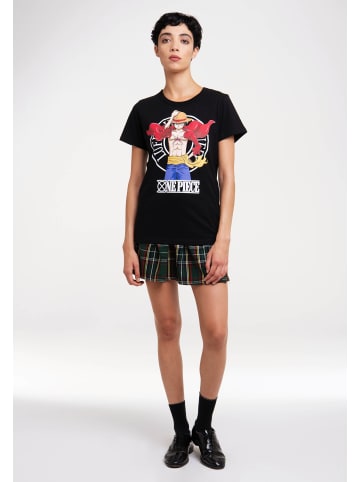 Logoshirt T-Shirt One Piece - Luffy New World in schwarz