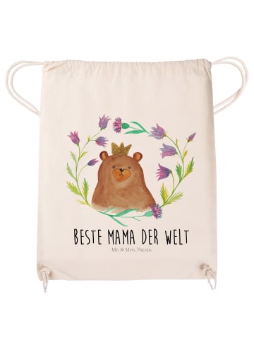 Mr. & Mrs. Panda rucksack stoff Bär Königin mit Spruch in Creme
