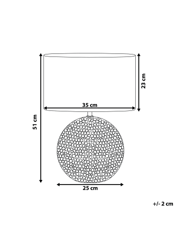 Beliani Tischleuchten NASVA in Gold/Schwarz - (W) 35 x (H) 51 x (L) 35 cm