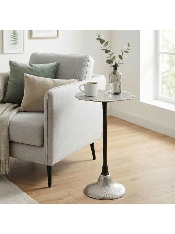 FineBuy Beistelltisch in Silber / Aluminium / 29x29x54