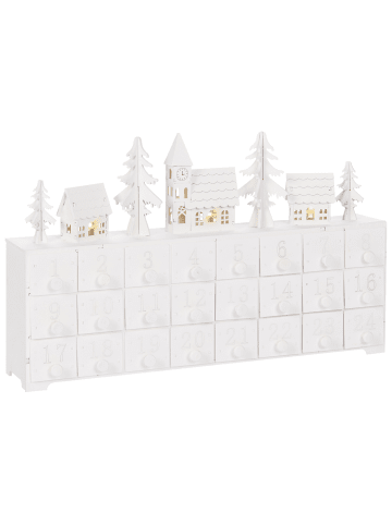 Beliani LED Deko MUONIO in Weiß - (W) 38 x (H) 24 x (L) 7 cm