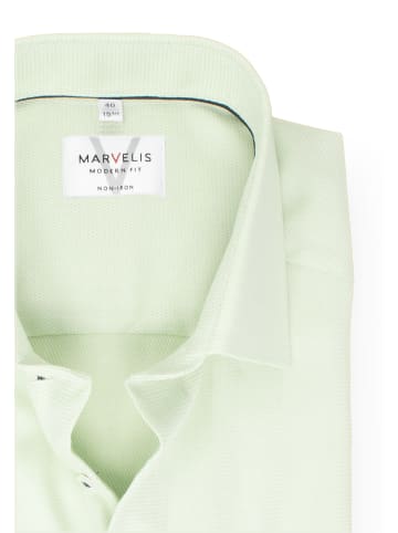 MARVELIS Modern Fit Businesshemd in Grün 45