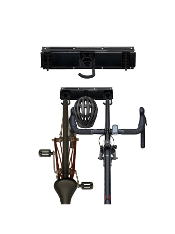 relaxdays Fahrrad Wandhalterung in Schwarz - 4 Fahrräder