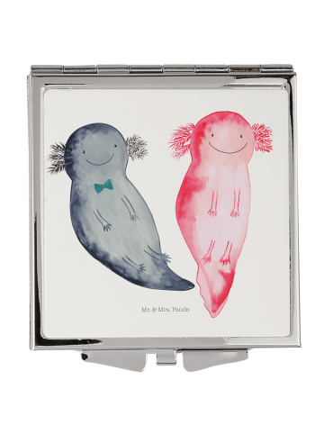 Mr. & Mrs. Panda Klappspiegel Axolotl Freundin ohne Spruch in Weiß