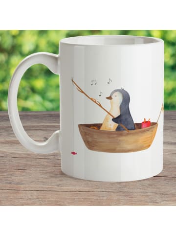 Mr. & Mrs. Panda Becher Pinguin Angelboot ohne Spruch in Weiß