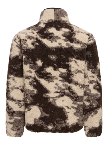 ONLY & SONS Fleecejacke in Coffee Bean