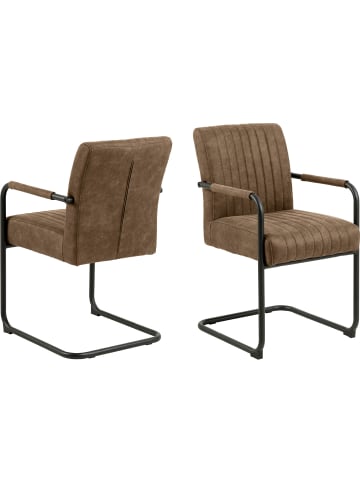 ebuy24 Esszimmerstuhl Adele Braun 2er Set