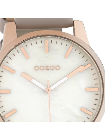 Oozoo Analog-Armbanduhr Oozoo Timepieces taupe, hellbraun groß (ca. 42mm)