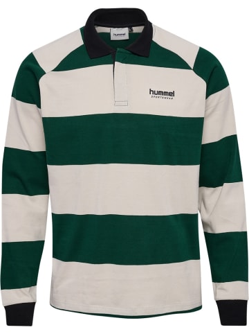 Hummel Longsleeve "Loose Striped Polo Longsleeve" in Grün