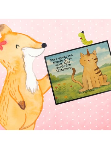 Mr. & Mrs. Panda schreibtischunterlage Einhorn Katze Design mit ... in Weiß