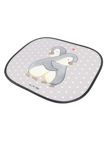 Mr. & Mrs. Panda Auto Sonnenblende Pinguine Kuscheln ohne Spruch in Grau Pastell