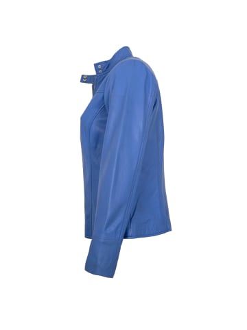JILANI Lederjacke Lammnappa in Blau